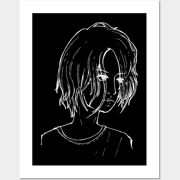 Portrait line art Wall Art by TKDoodle